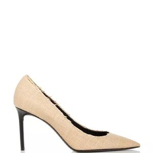 Saint Laurent Women's Anja Woven Pointed Toe Pumps